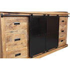 Mangoholz Buffet Schrank Denver 190 cm Gerade Mahom