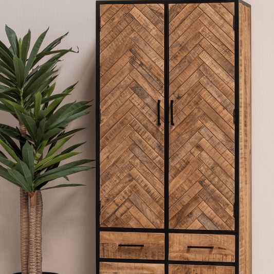 Mangoholz Schrank New Haven 90 cm Mahom