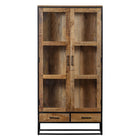 Mangoholz Vitrine Boston 190 cm Mahom